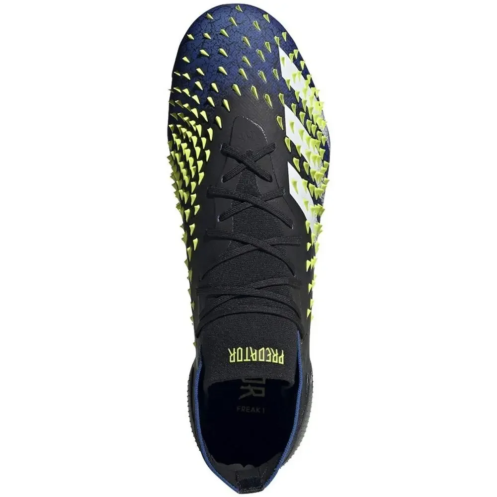 ADIDAS PREDATOR FREAK.1 FIRM GROUND CLEAT -CORE BLACK/WHITE/SOLAR YELLOW